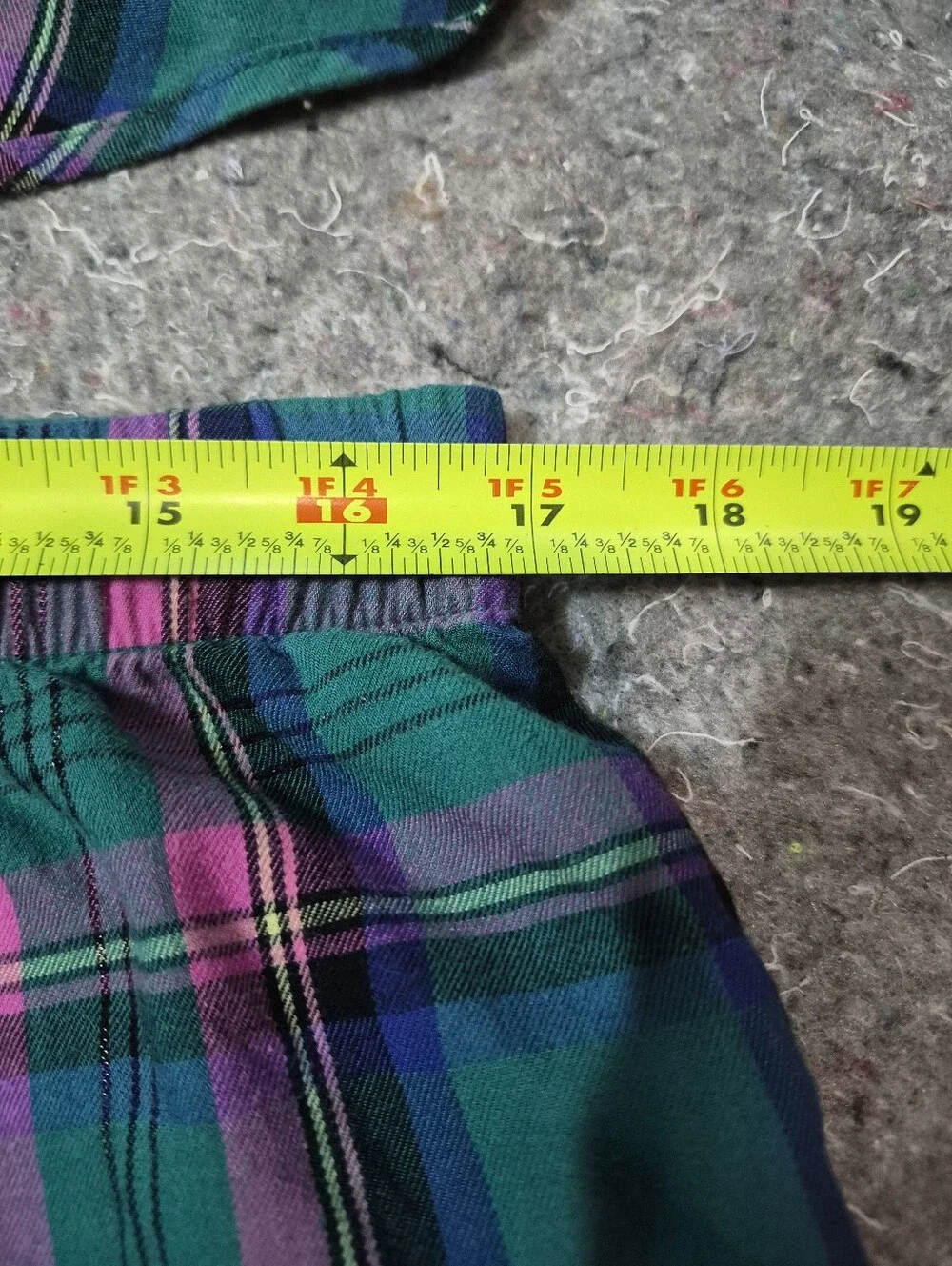 Victoria's Secret Plaid Pajama Short Set L Green Pink Cotton Modal 2pc